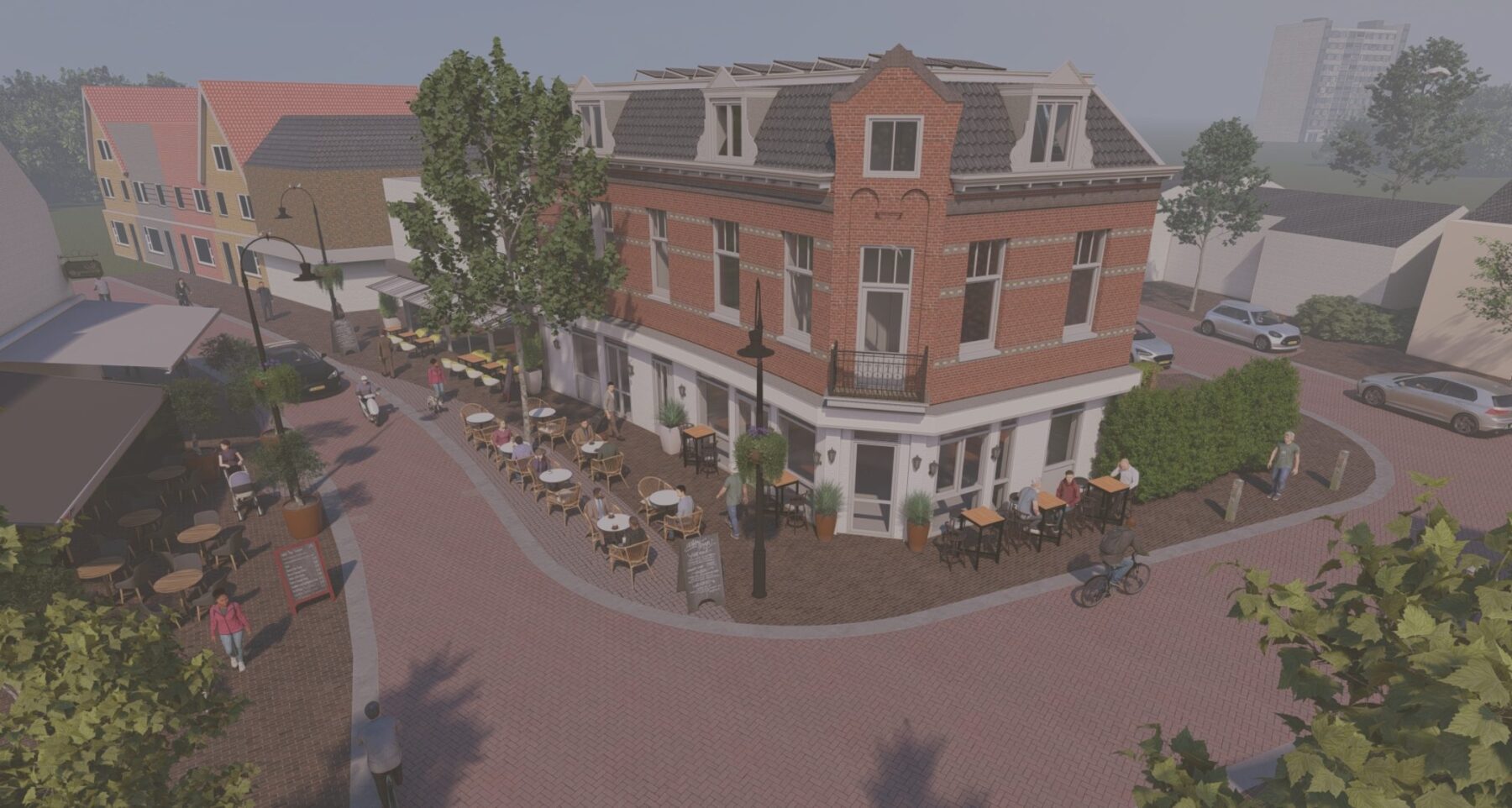 Het pand van Hotel Novi aan de Haltestraat in Zandvoort